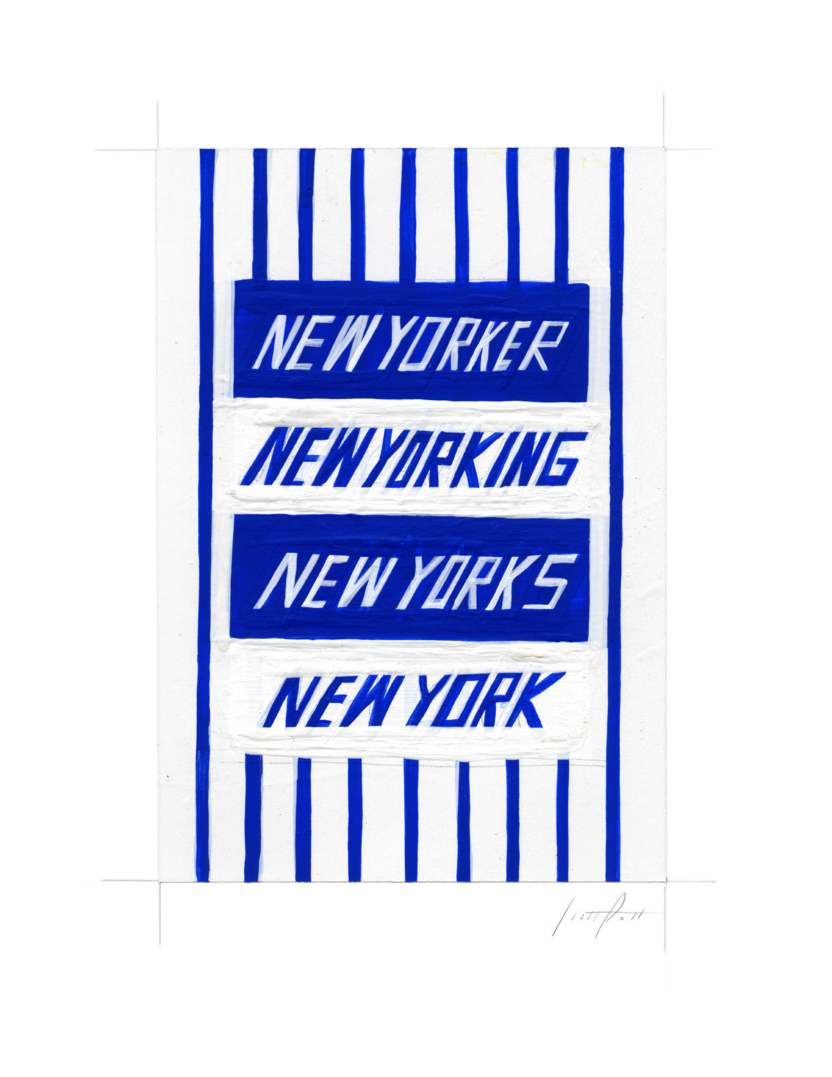 #257 NEW YORKING (WHITE AND BLUE STRIPES)